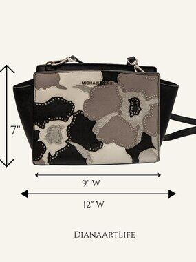 Michael Kors Floral Studded Applique handbag NWOT
